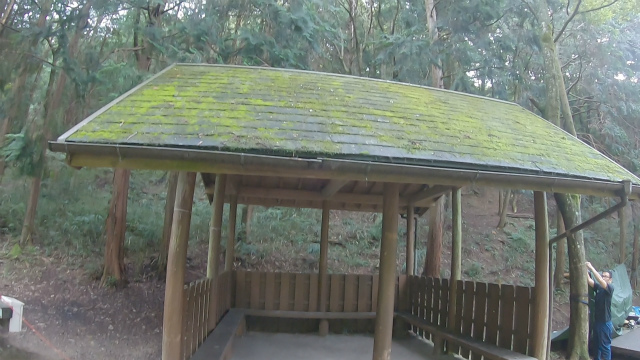 山城町森林公園の休憩所