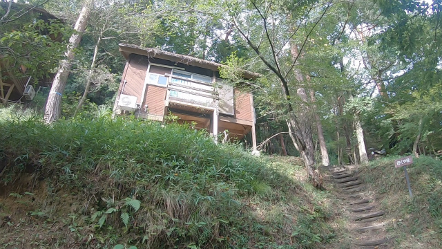 山城町森林公園のバンガロー