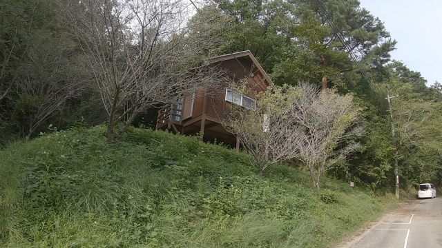 山城町森林公園のログハウス